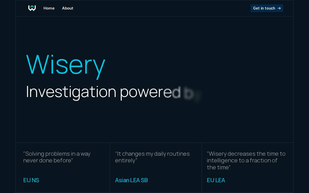 Wisery website preview