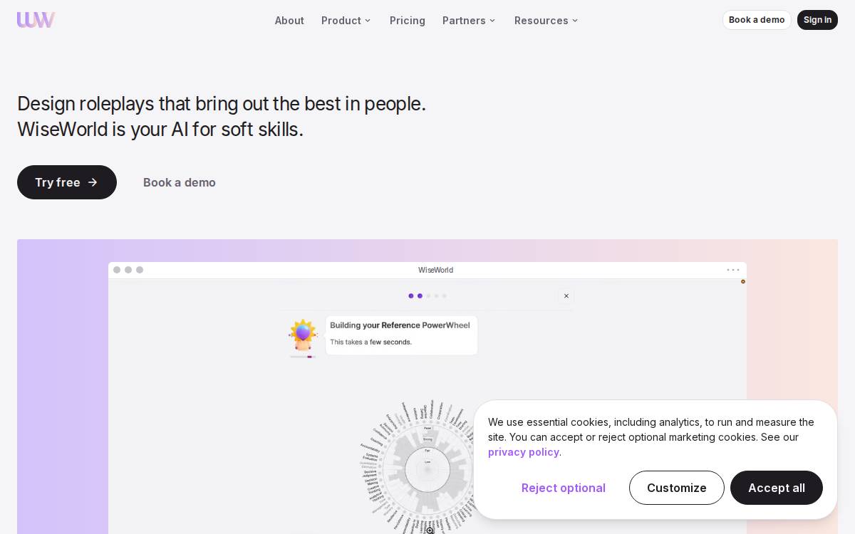 WiseWorld website preview