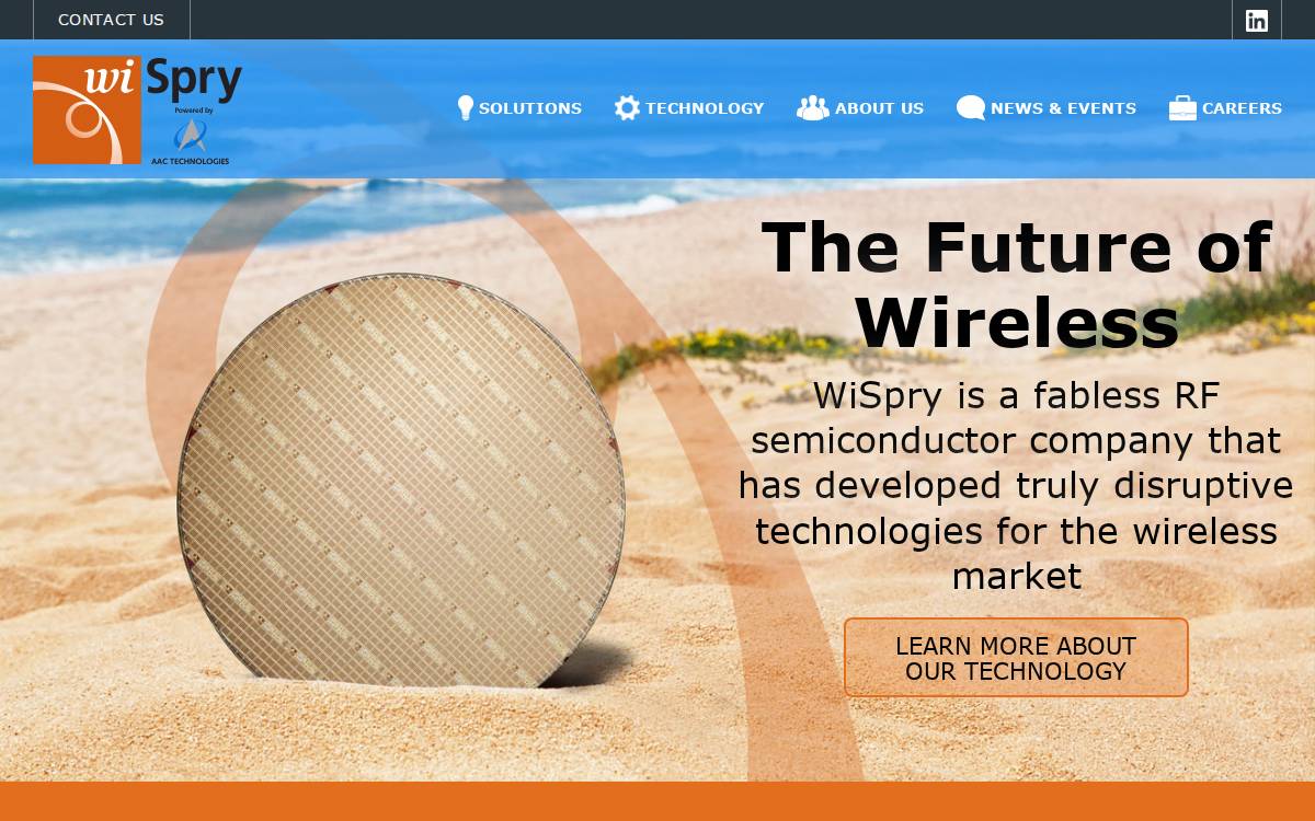 Wispry website preview