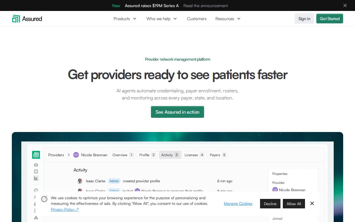 Withassured website preview