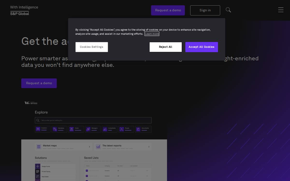 With Intelligence website preview