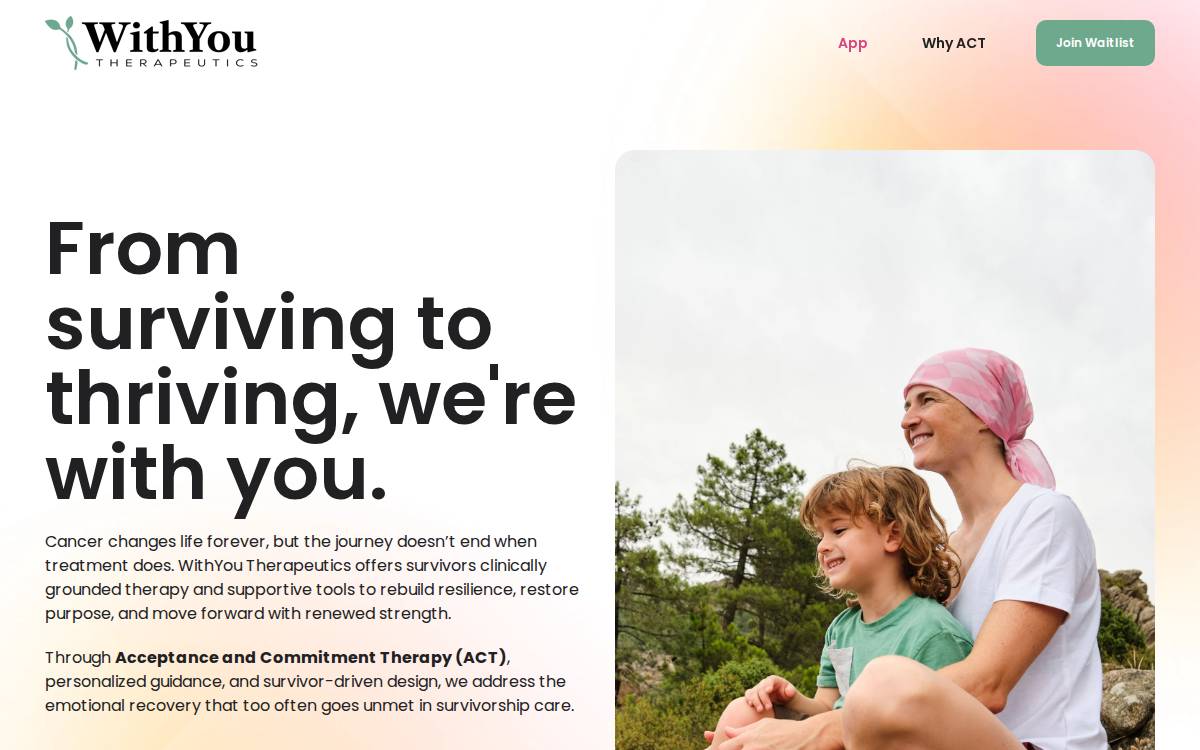 WithYou Therapeutics website preview