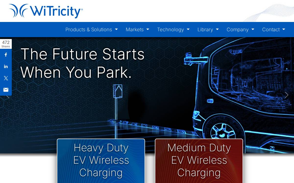 Witricity website preview