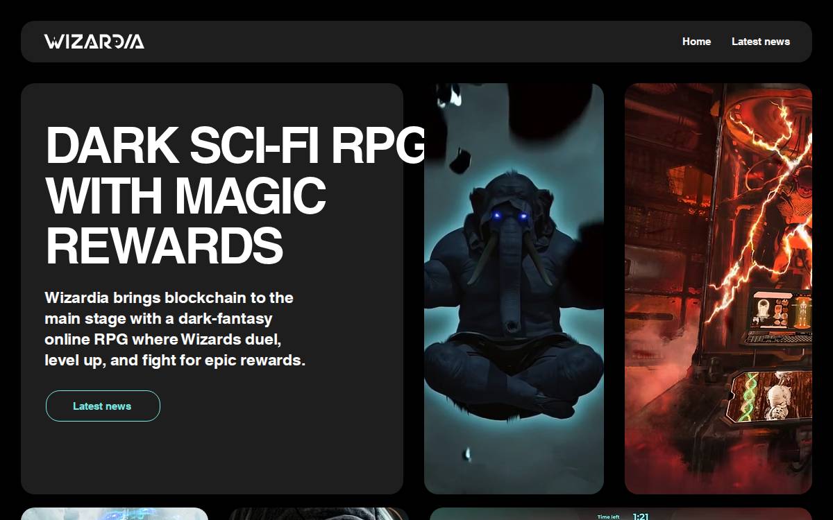 Wizardia website preview