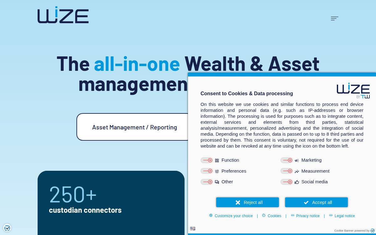 Wize website preview