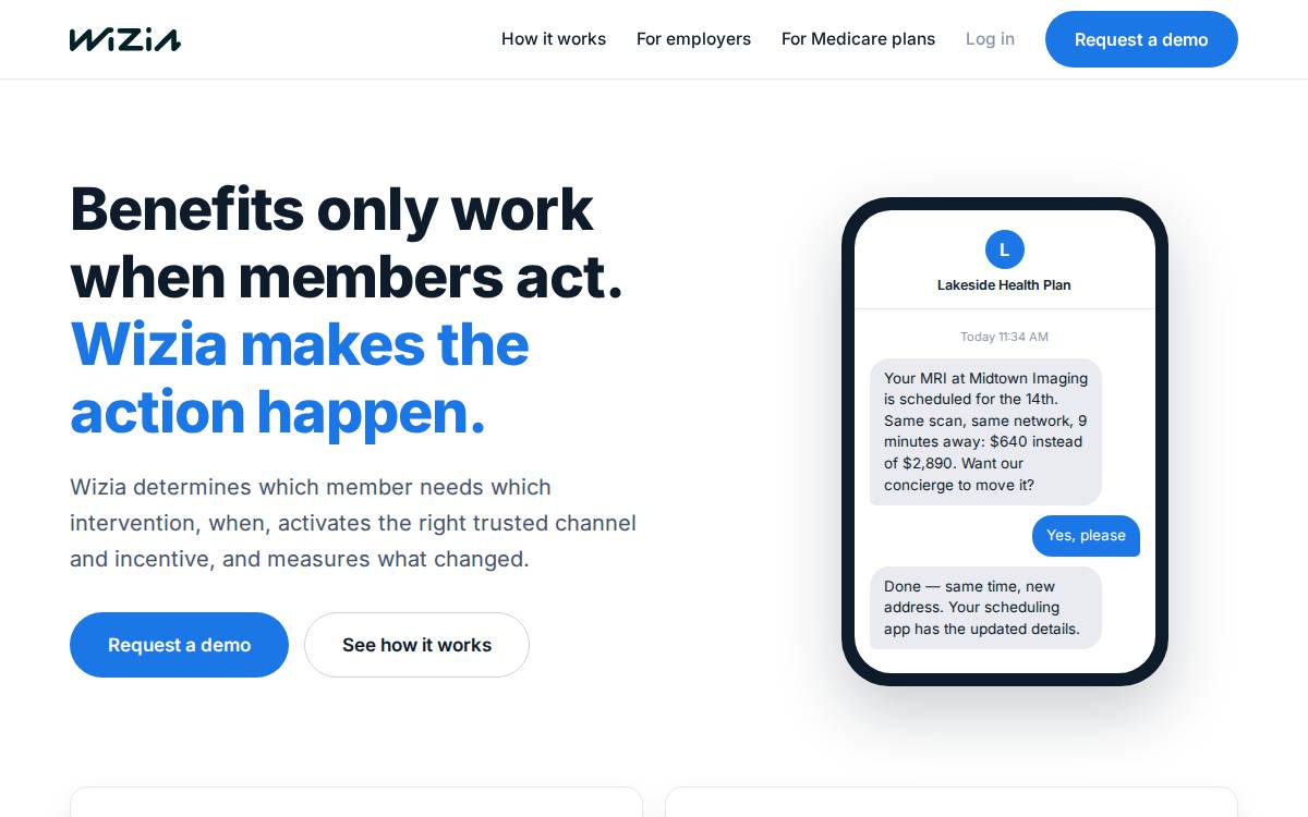 Wizia website preview