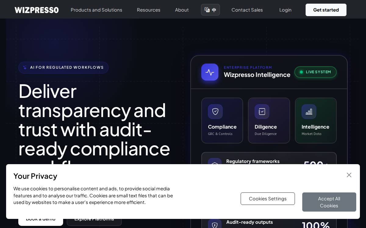 Wizpresso website preview