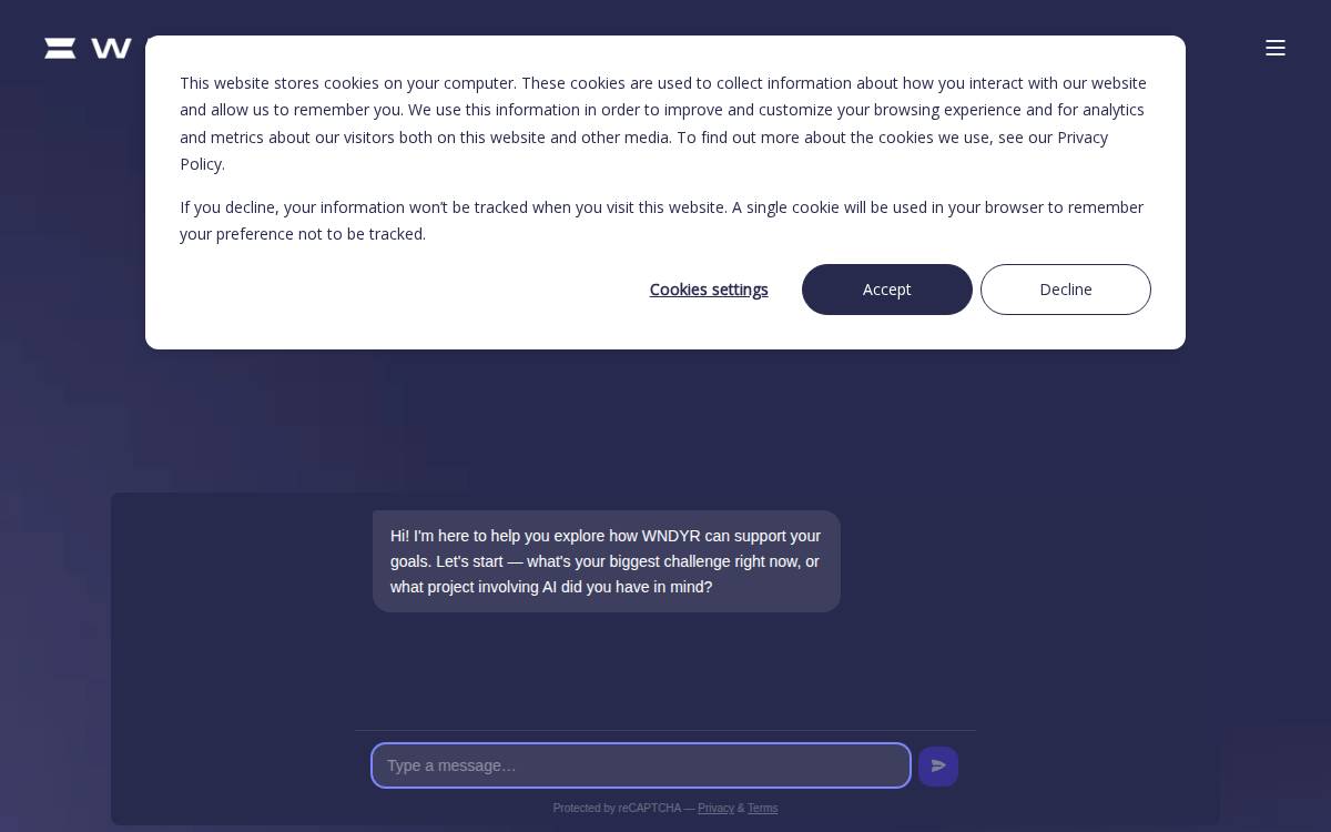 Wndyr website preview