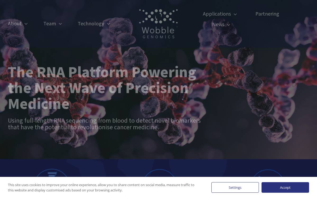 Wobble Genomics website preview