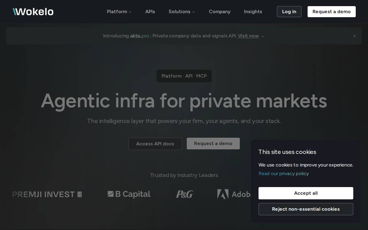 Wokelo AI website preview
