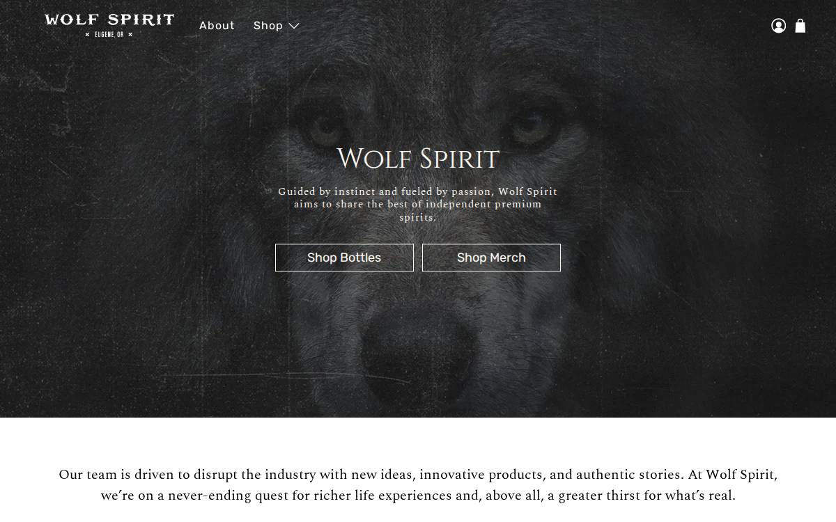 Wolf Spirit website preview