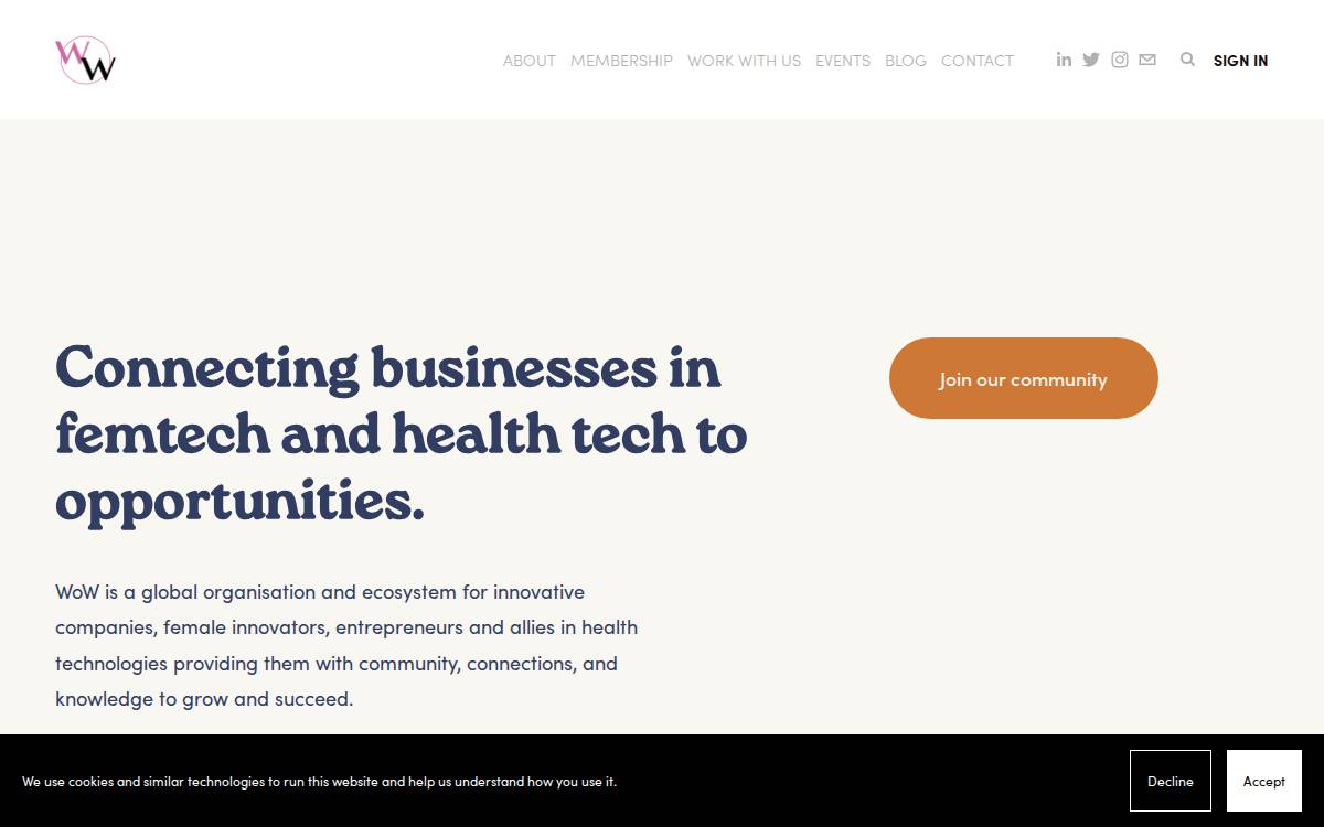 Women of Wearables website preview