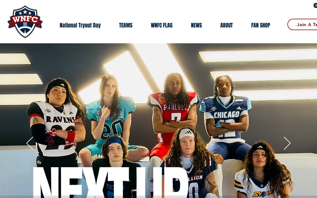 Women's National Football Conference website preview