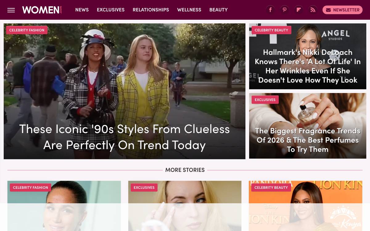 Women.com website preview