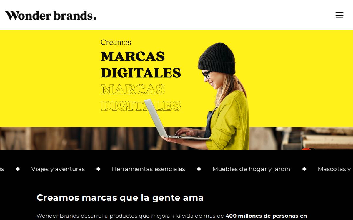Wonder Brands website preview