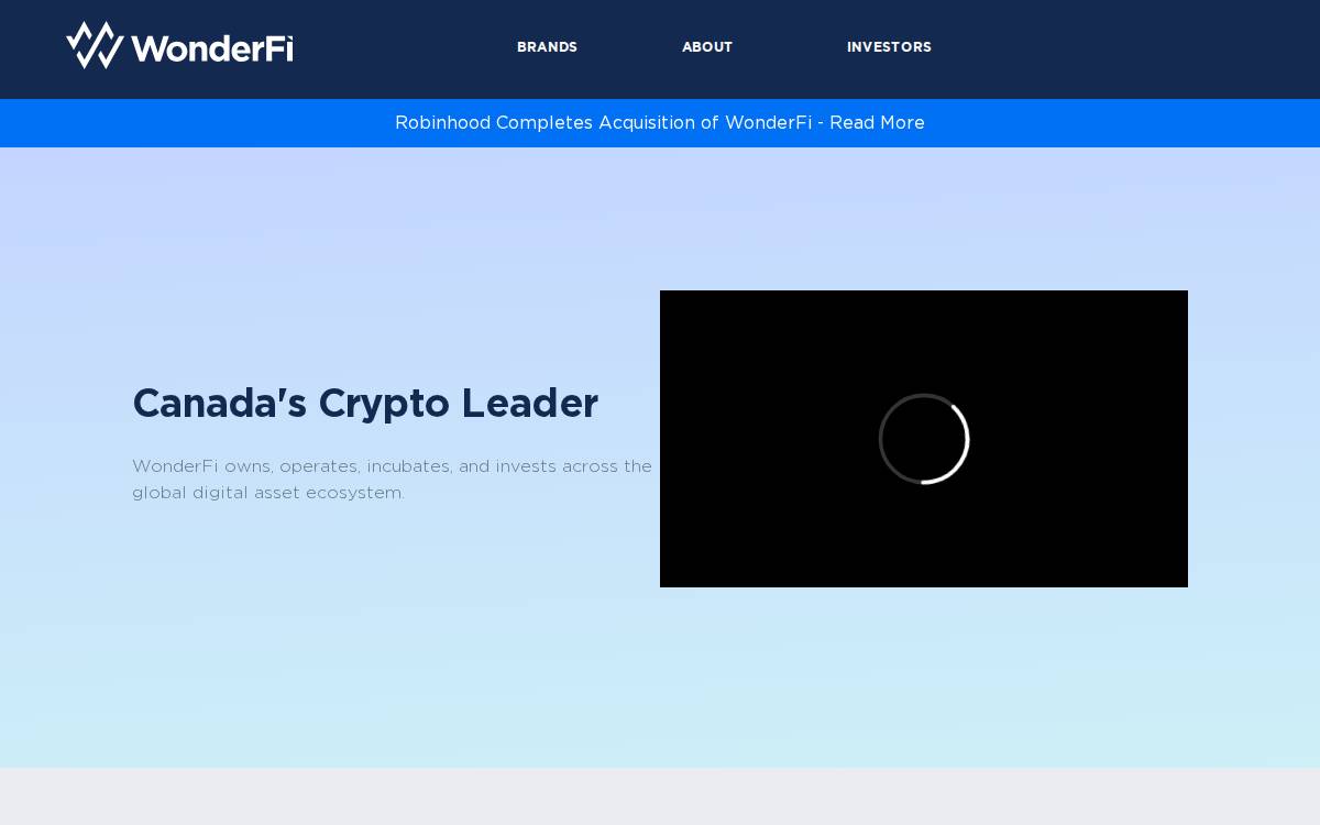 WonderFi website preview