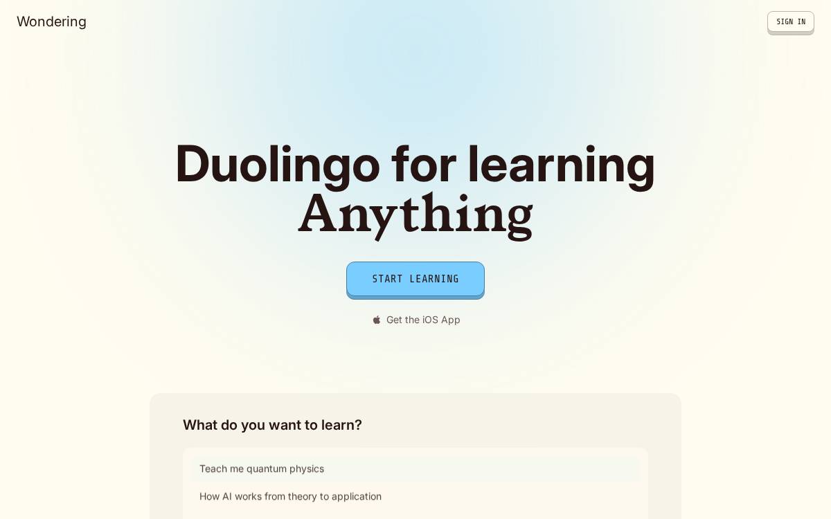 Wondering website preview