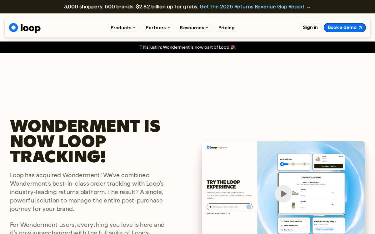 Wonderment website preview