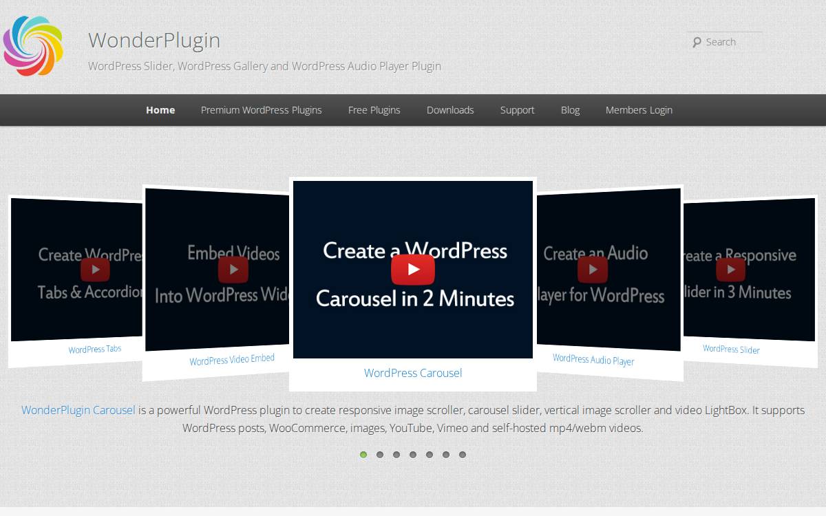 WonderPlugin website preview