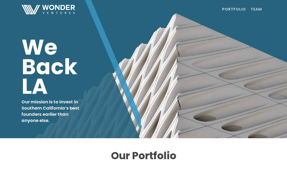 Wondervc website preview