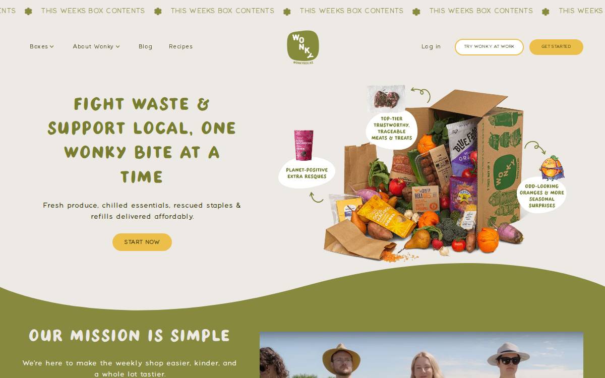 Wonky Box website preview