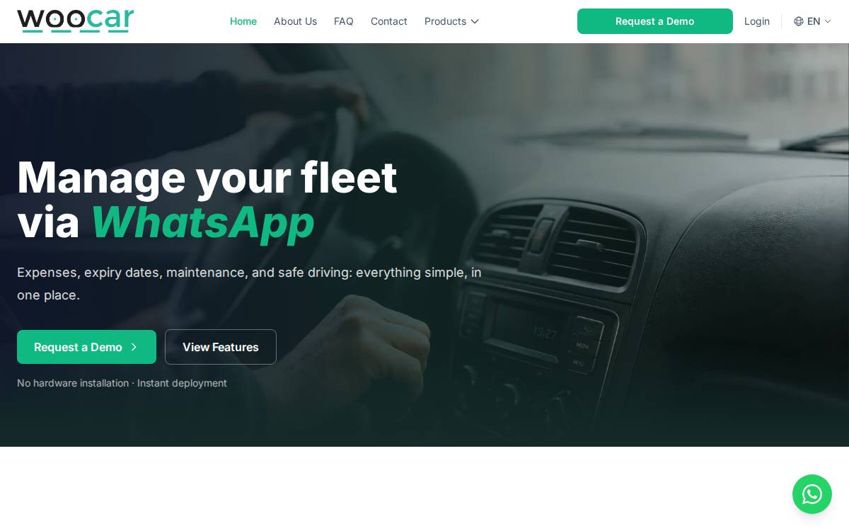 Woocar website preview