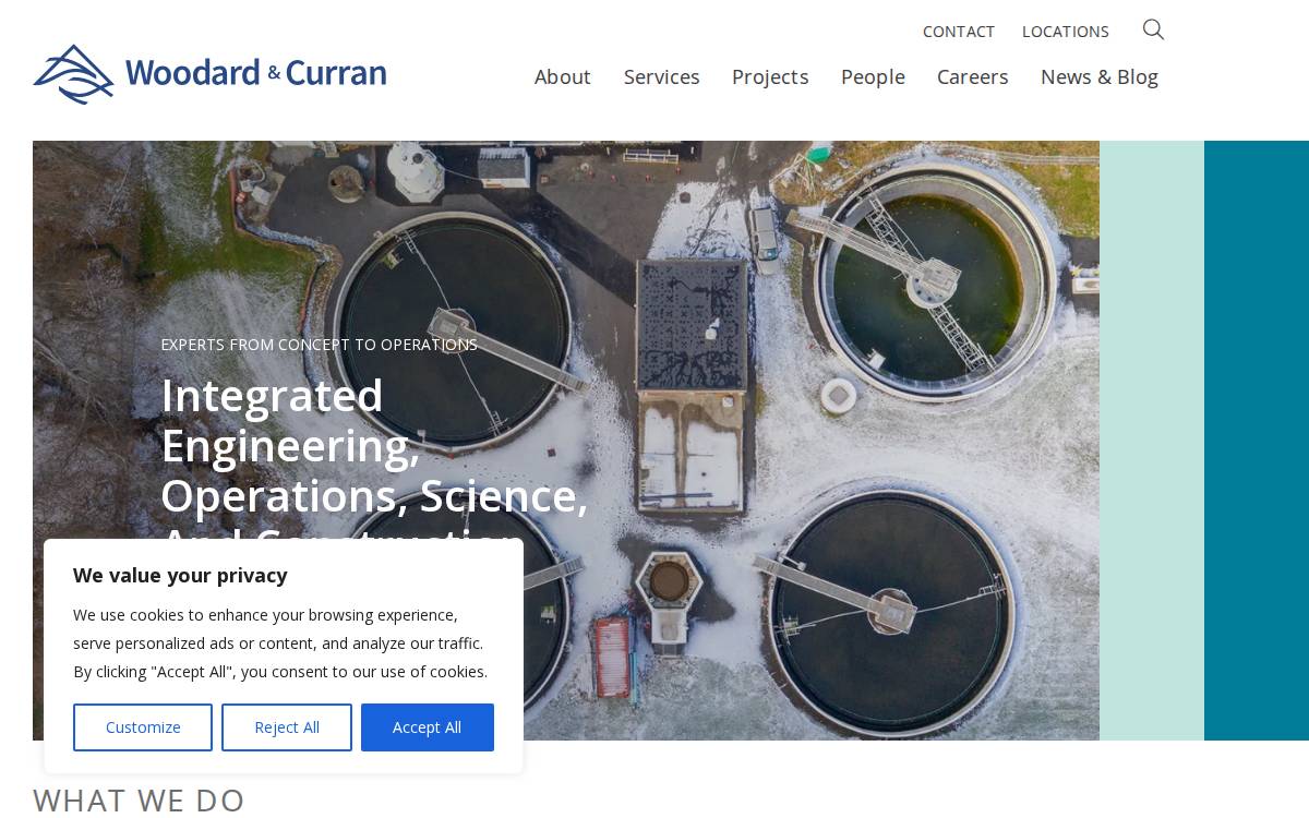 Woodard & Curran website preview
