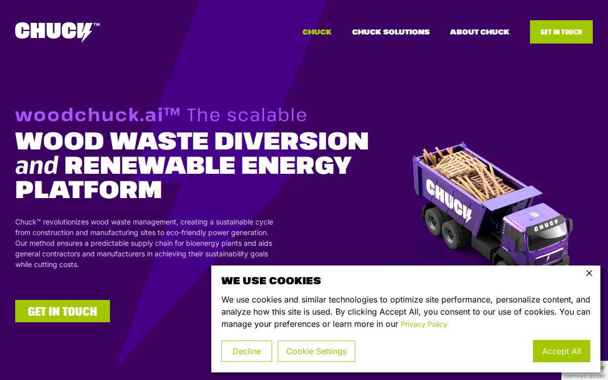 Woodchuck website preview