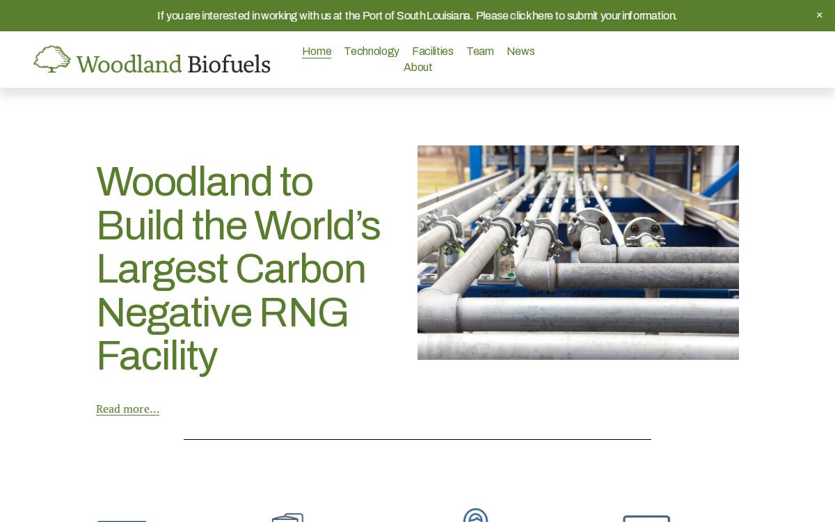 Woodland Biofuels website preview