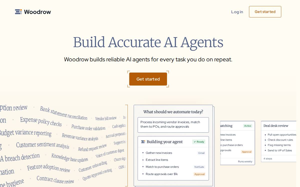 Woodrow website preview