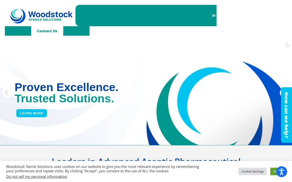 Woodstock Sterile Solutions website preview