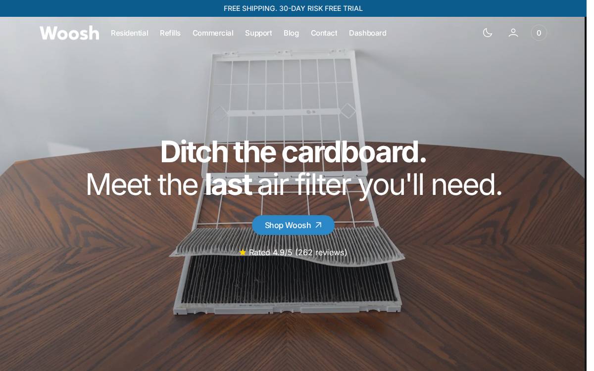 Woosh Air website preview