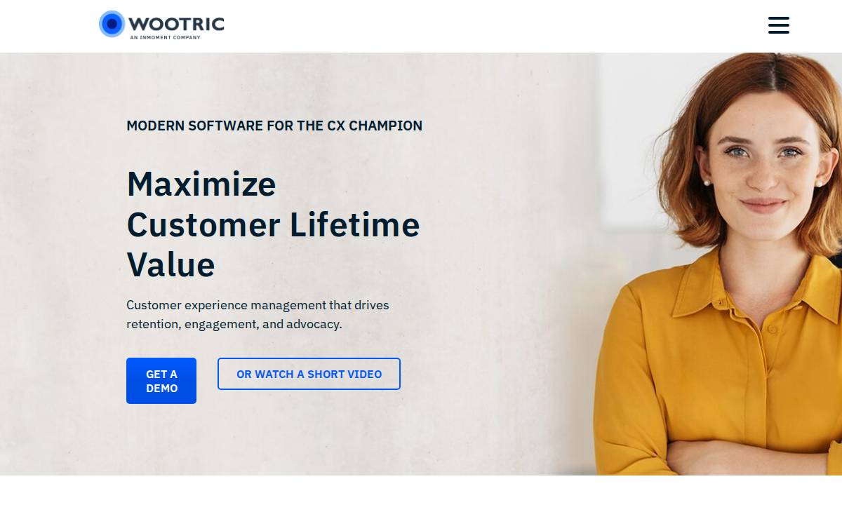Wootric website preview