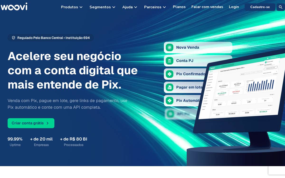 Woovi website preview
