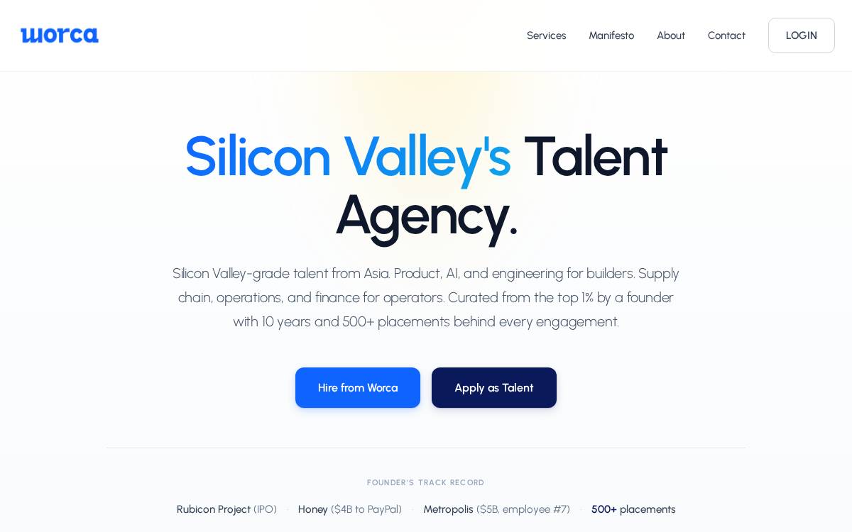 Worca website preview