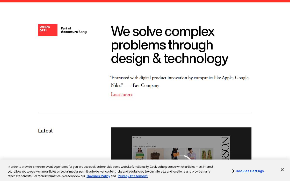 Work website preview