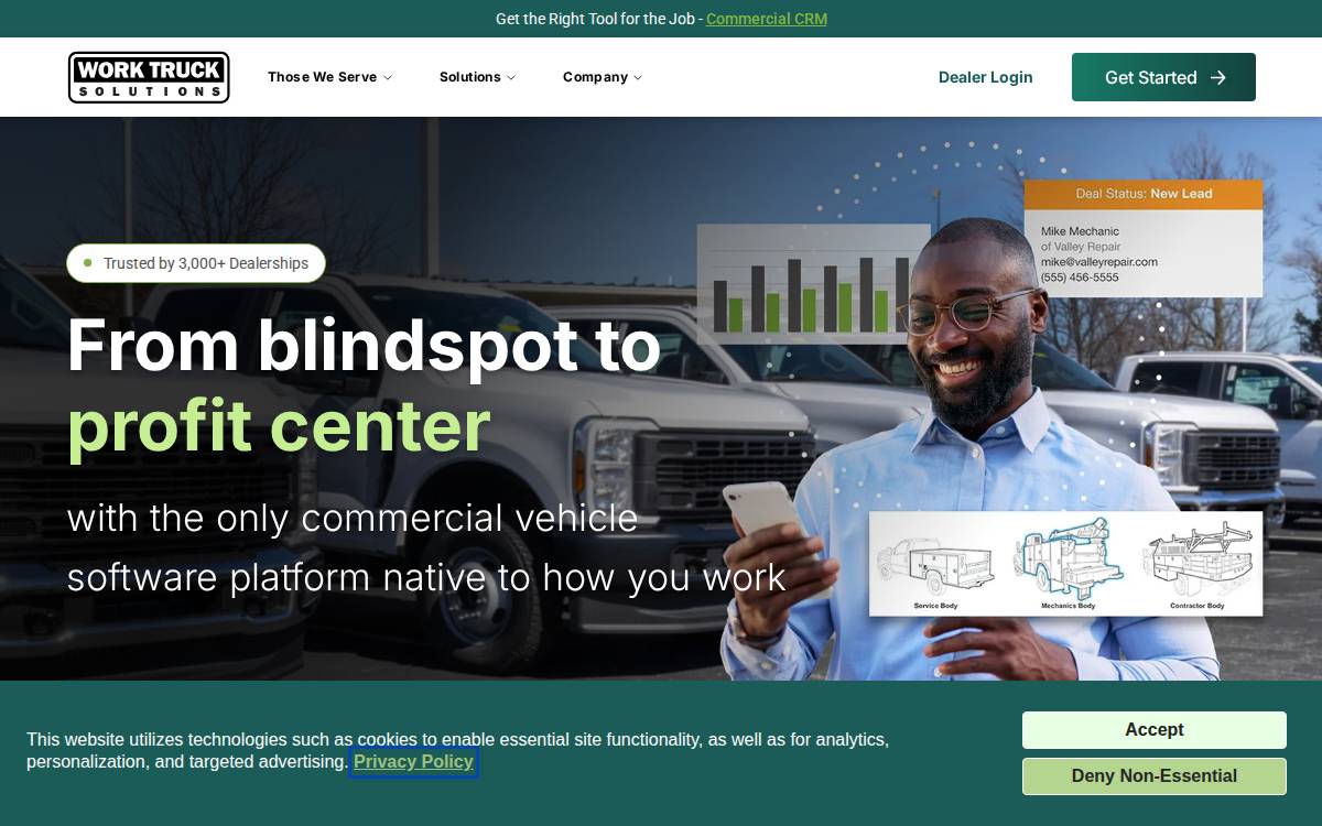 Work Truck Solutions website preview