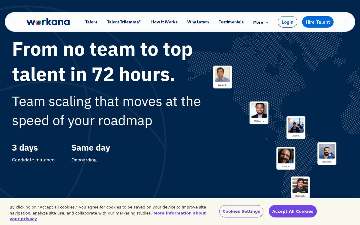 Workana website preview