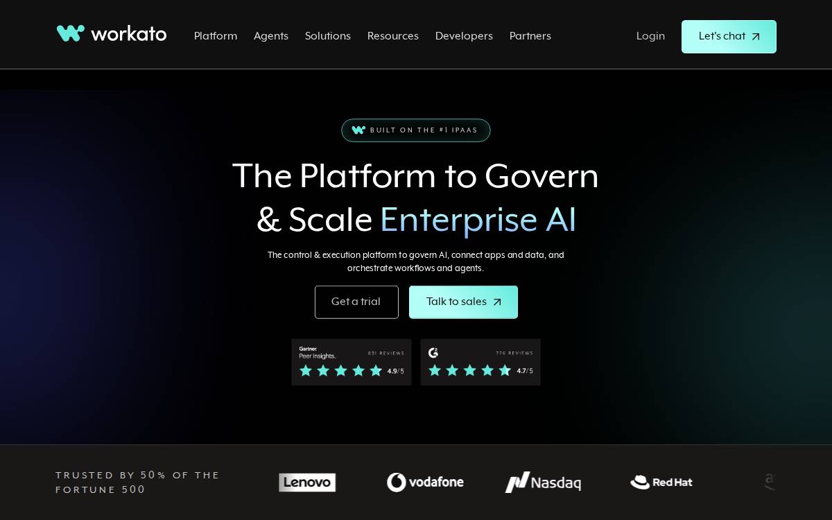 Workato website preview