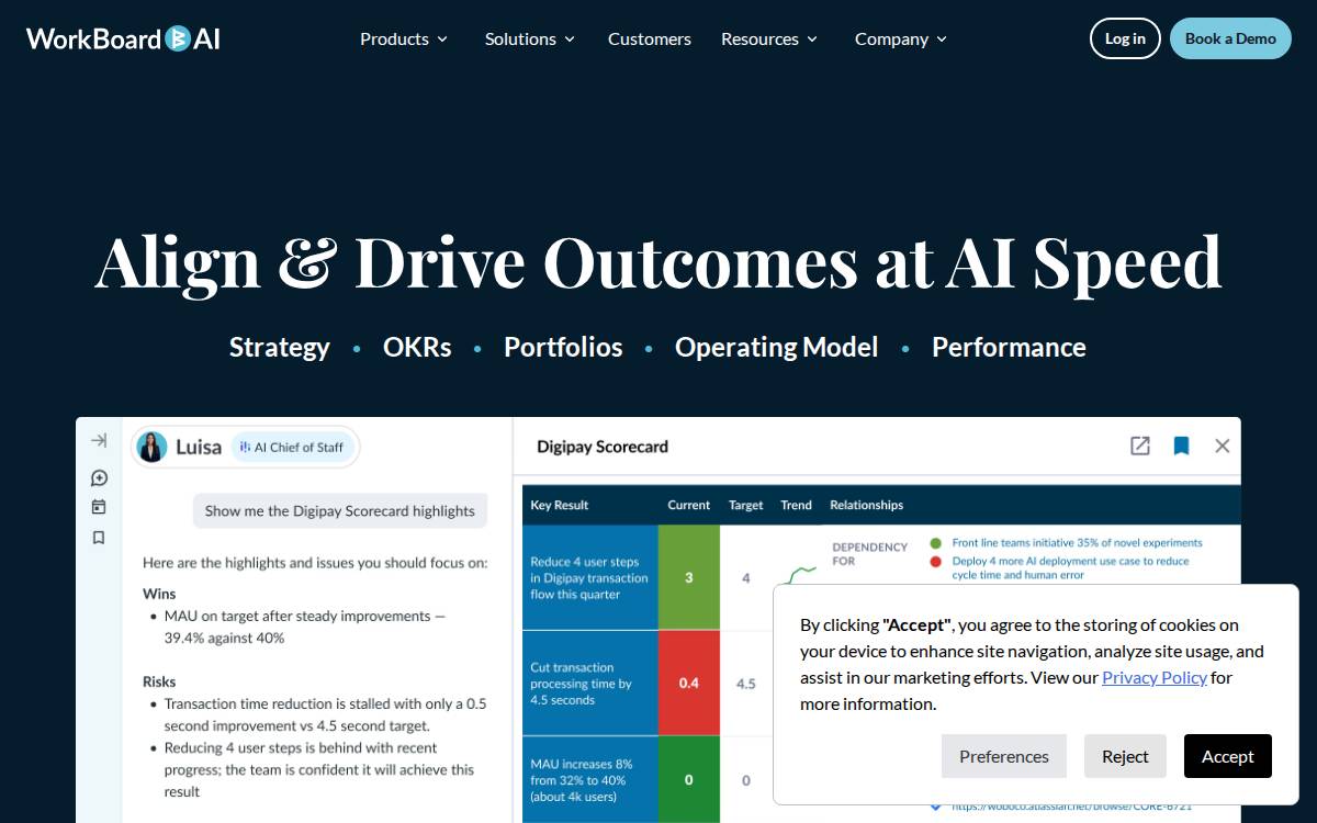 WorkBoard website preview