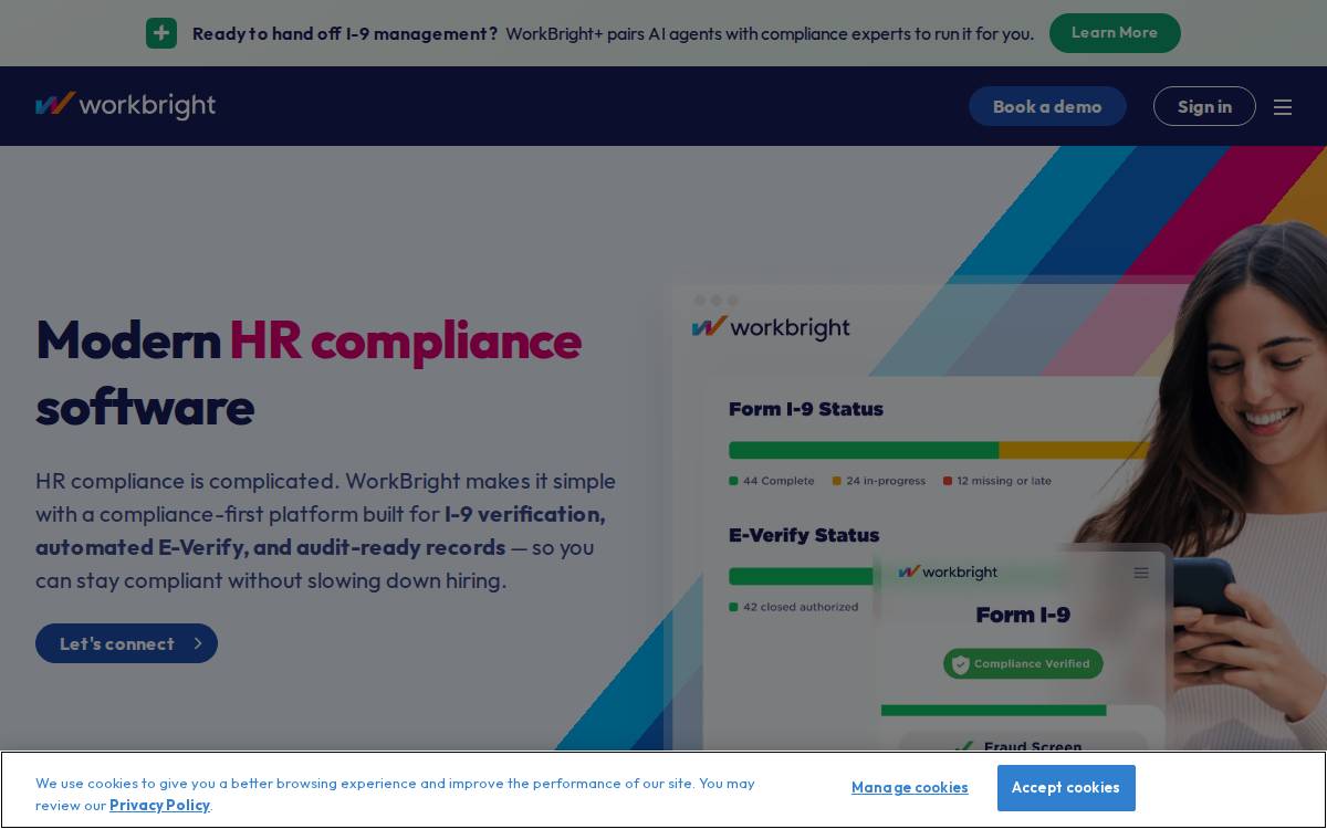 WorkBright website preview