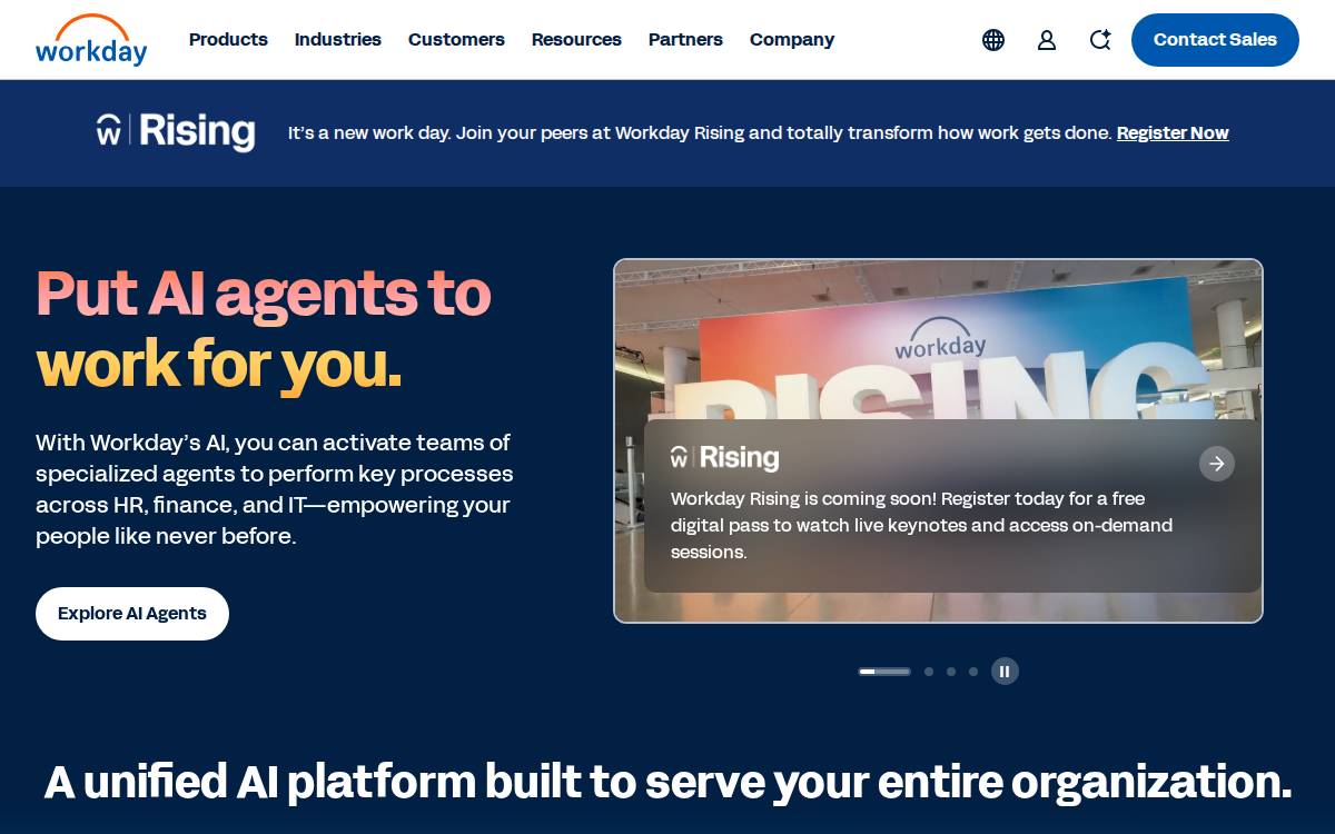 Workday website preview