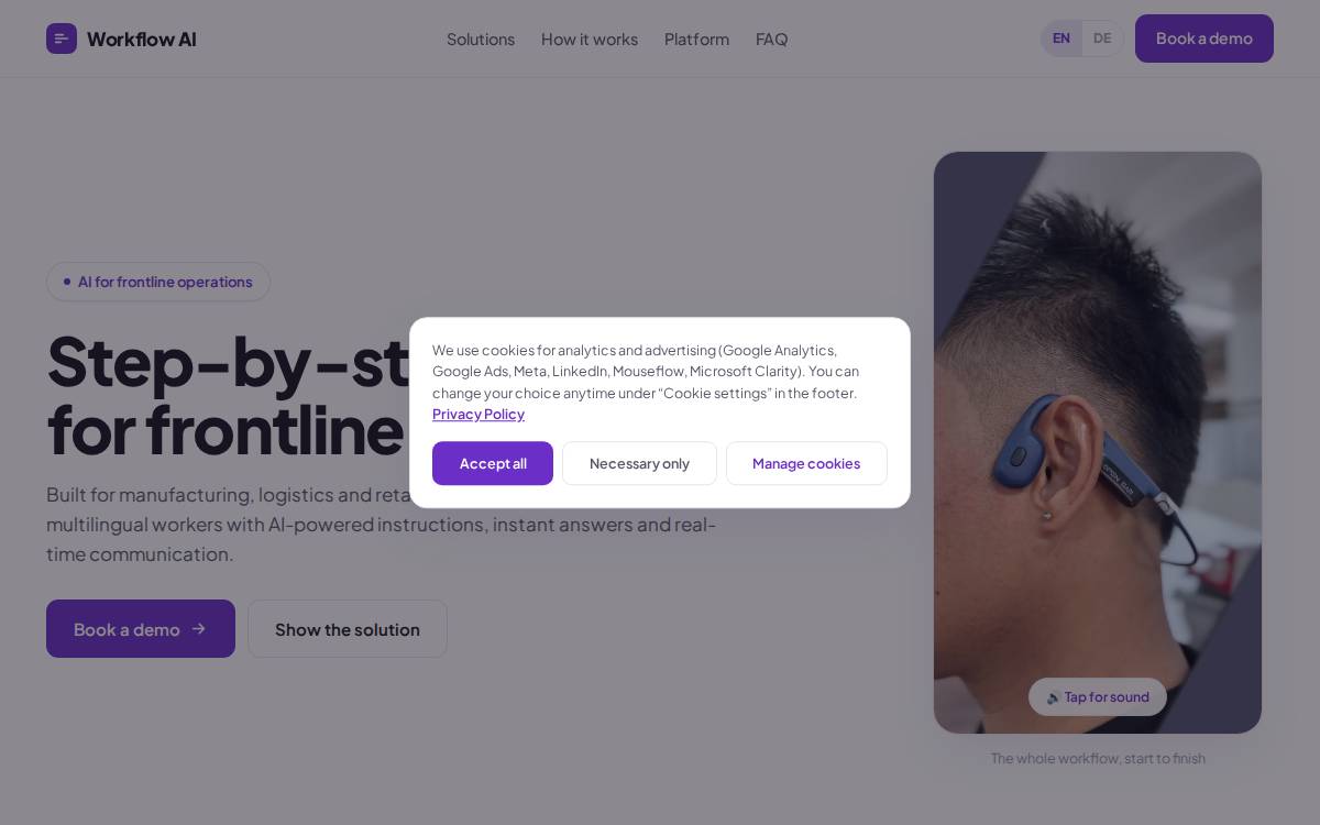 Workflowai website preview