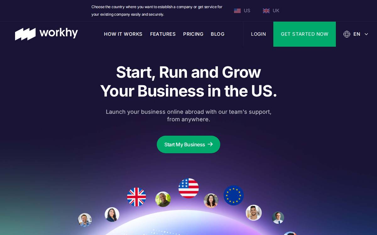 Workhy website preview