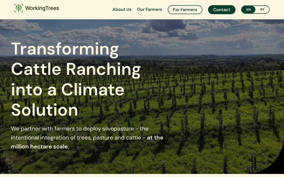 Working Trees, Inc. website preview