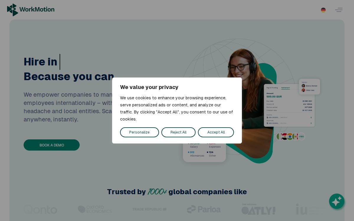 Workmotion website preview