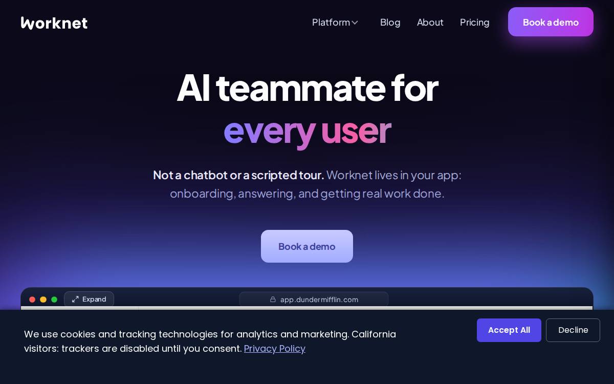 Worknet website preview