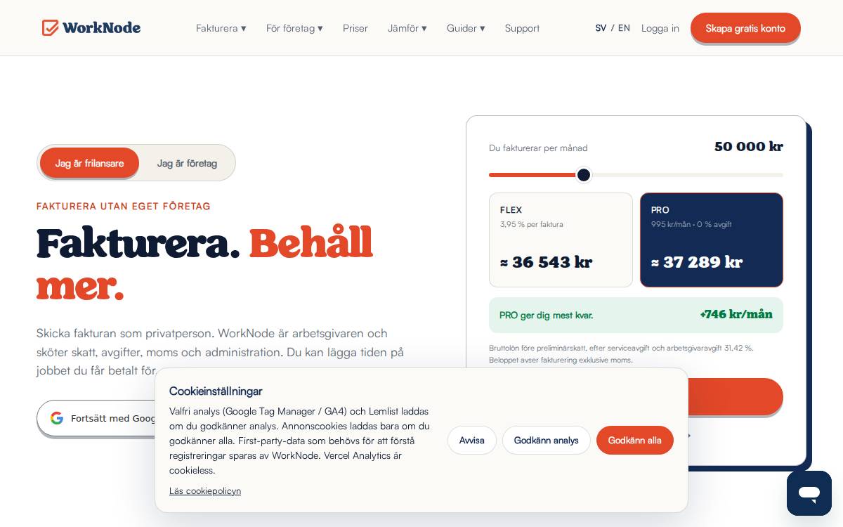 Worknode website preview