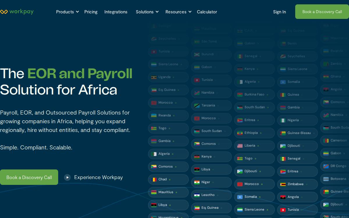 Workpay website preview