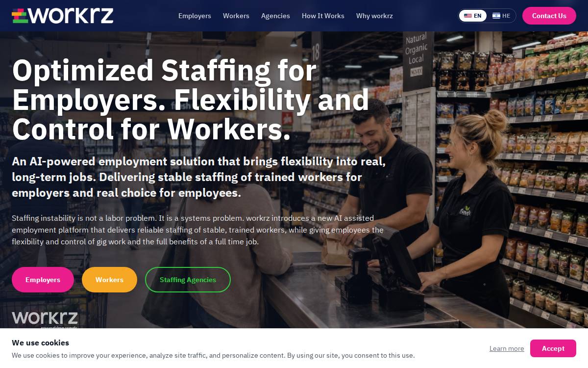 Workrz website preview